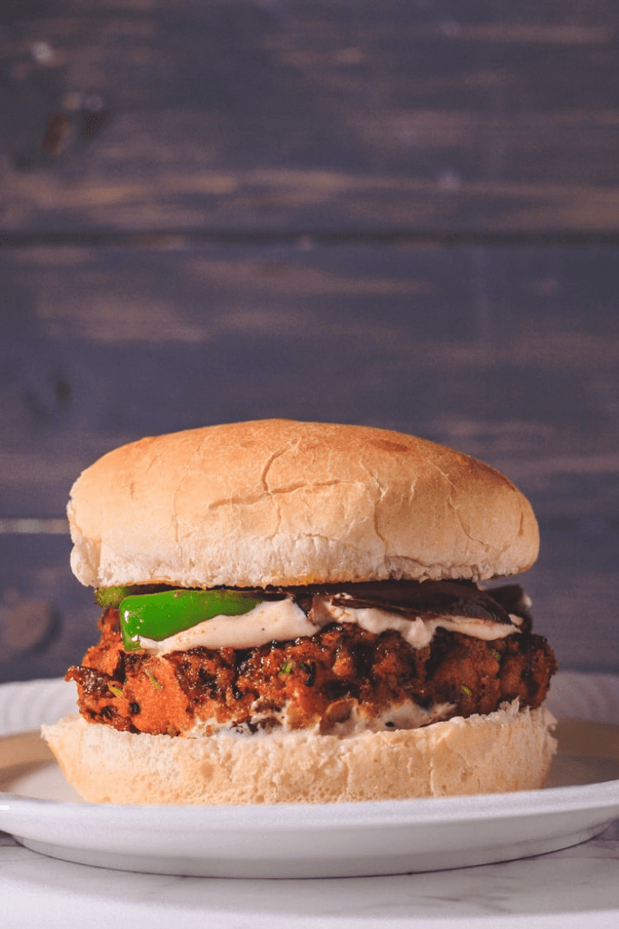 Kidney Bean Burger Vegetarian. Step by Step Recipe.